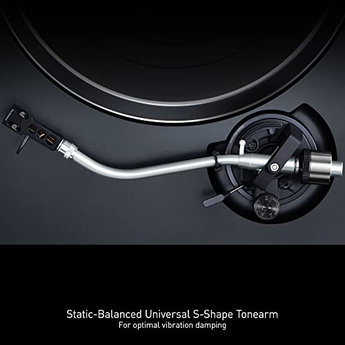 Technics Turntable, Premium Class HiFi Record Player with Coreless Direct, Stable Playback, Audiophile-Grade Cartridge and Auto-Lift Tonearm, Dustcover Included – SL-100C, Black (SL-100C-K) view 5