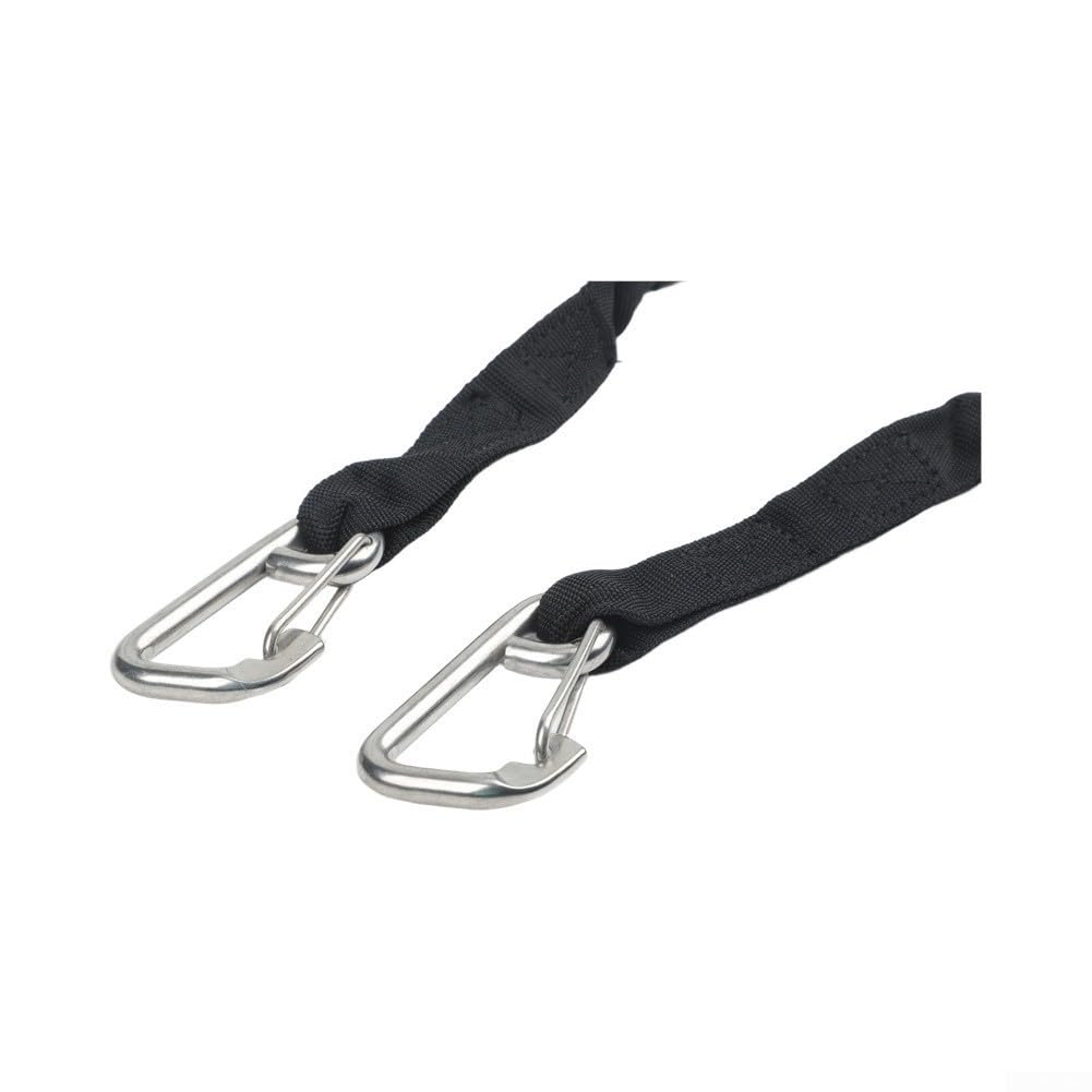 Cuerda elástica resistente de 3 pies para barcos y kayaks con correas resistentes a la intemperie y clips de acero para soluciones de acoplamiento seguras (azul)