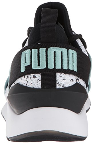Puma Women's Muse Solstice Wn Sneaker, White-Aquifer Black, 6 M US