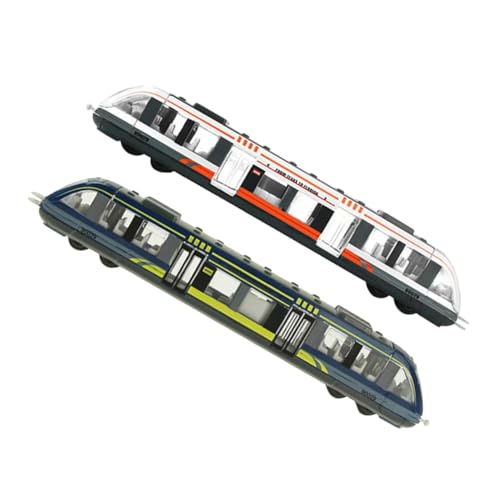HEMOTON 2 pezzi Trenino Elettrico Giocattolo per Anni Alta Velocità in Lega Sicura Design Realistico e Divertente per Compleanni e Feste