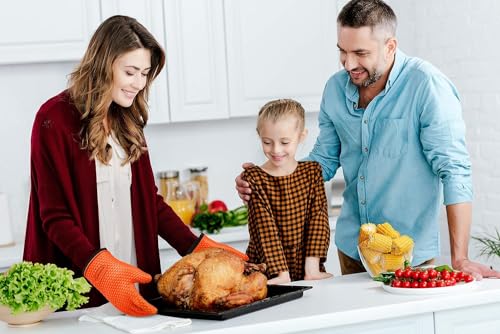 Image of KITCHEN PERFECTION S Silicone Smoker Oven Gloves -Extreme Heat Resistant BBQ Gloves -Handle Hot Food Right on Your Grill Fryer Pit|Waterproof Oven Mitts |Superior Value Set+3 Bonuses