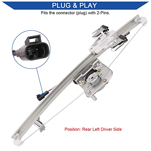 Obaee Window Regulator with Motor Rear Left Driver Side, Replace 741-388 - Image 4