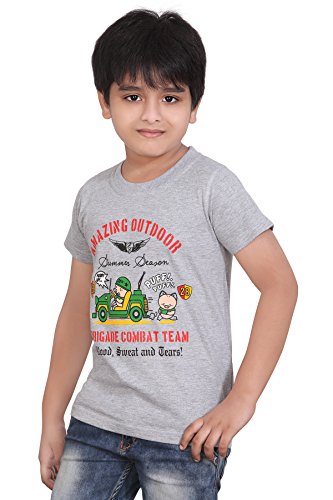Image of dongli Printed Half Sleeve Boys Tshirt (Pack of 4)