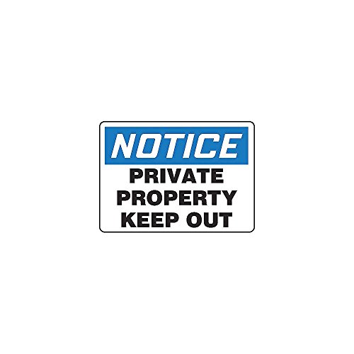 Signalétique Notice Private Property Keep Out vinyle adhésif 10x14 pouces pour extérieur