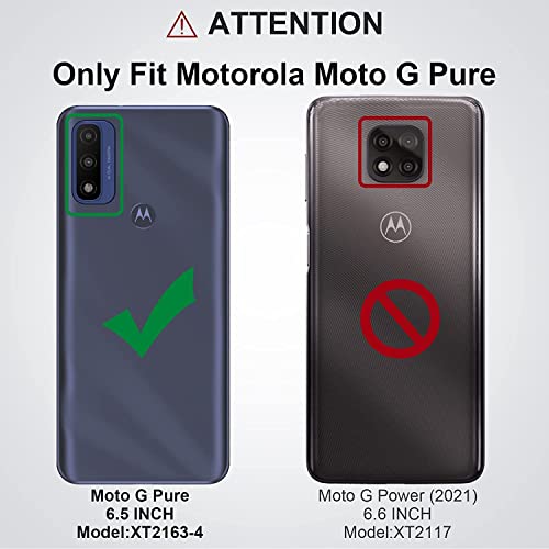Leyi For Moto G Pure Phone Case, Moto G Power 2022 Phone Case With [2 X Tempered Glass Screen Protector], Full-Body Shockproof Silicone Phone Case For Moto G Pure/Motorola G Power 2022, Black #TOP1