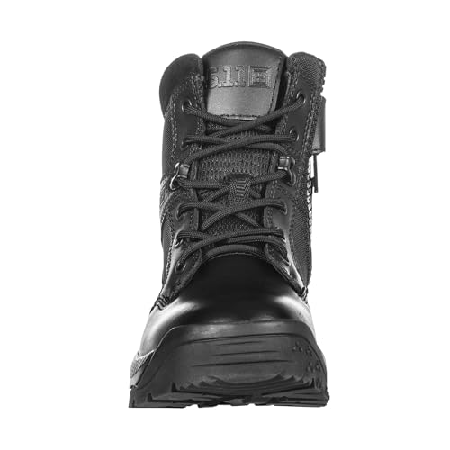 Image of 5.11 Tactical Womens ATAC 2.0 8-Inch Side Zip Professional Work Boot, Black | Style 12404ABR, Side Zipper, All Day Comfort, Slip Resistant, Duty Patrol Work Boots