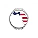 Florida USA Map Stars Stripes Flag Shape Hand Compact Mirror Round Portable Pocket Glass