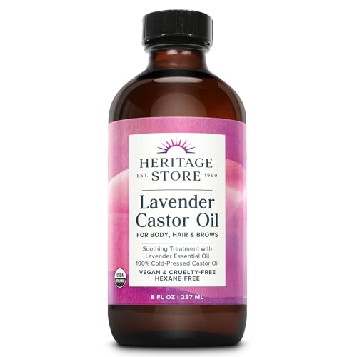 HERITAGE STORE Lavender Castor Oil Organic - Soothing Hair Treatm...