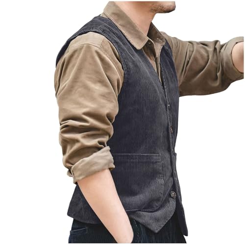 Gilet en velours côtelé homme vêtement extérieur chic et décontracté