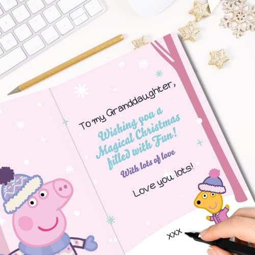 Danilo Promotions Official Peppa Pig Granddaughter Christmas Card, Multi, PGX07