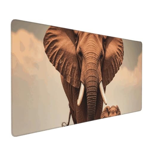 Tapis de souris de jeu éléphant grand tapis de souris étendu de bureau