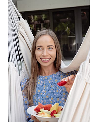 Miztli Hammock Chair Hanging Chair Swing Chair Hanging Chair For Bedroom Indoor Outdoor- Max 500 Lbs－Steel Spreader Bar With Anti-Slip Rings #TOP1