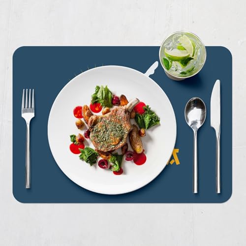 Sets de table karaté bleu pour repas de jeune sportif