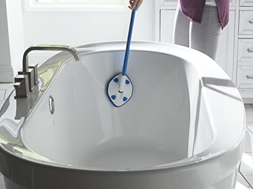 Clorox Extendable Tub & Tile Scrubber with Polyurethane Head – Heavy Duty Bathroom Cleaning Brush with Bonus Refill, Pivoting Head, Replaceable Pad, Works with Clorox Wipes - image 9