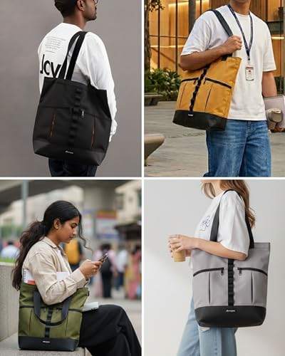 Image of CarryPro Tote Bags-Stylish Shoulder Handbag for Women-Exotic Office & Travel Side Bag-Lightweight Design with Trolley Sleeve Handbags- Gift for Men & Women-Unisex