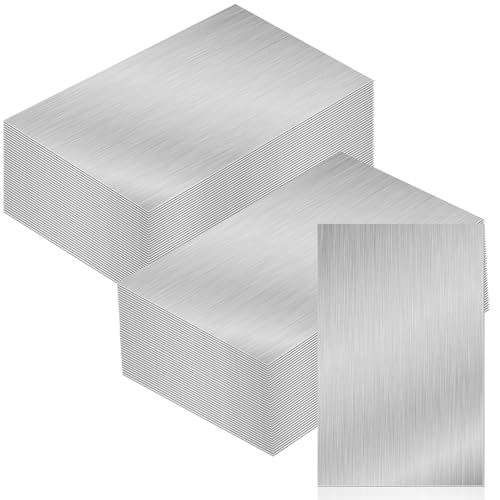 Image of Therwen 100 Pcs Aluminum Flashing Roof Sheet 5 x 7 Inch, Silver