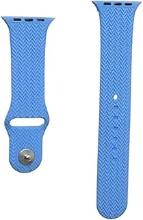 سوار معصم بديل للساعة الذكية من السيليكون قابل للتعديل، تصميم سريع الفك متوافق مع ساعات آبل الذكية 42 ملم، 44 ملم، 45 ملم - أزرق