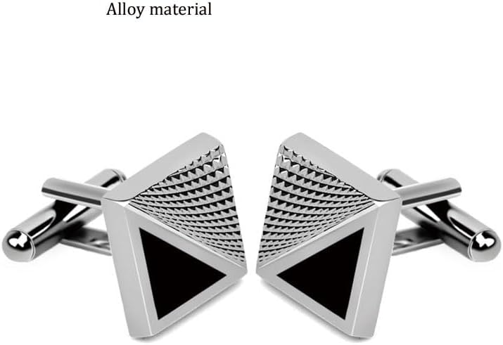 Striped Checkered Cufflinks for Men's Shirts British Square Cuff Links