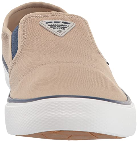Columbia Men's Slack Tide Slip PFG Boat Shoe, Oxford Tan/Carbon, 12
