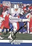Sports Memorabilia Autograph Warehouse 54352 Dean Biasucci Autographed Football Card Indianapolis Colts 1990 Pro Set No .129