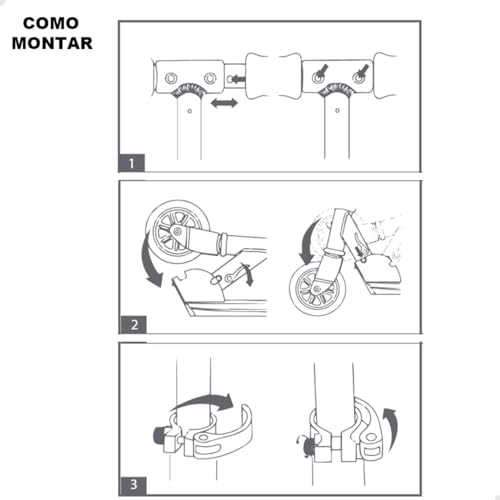 Patinete Adulto Juvenil Scooter 2 Rodas Até 100 Kg Criança Adolescente (Preto)