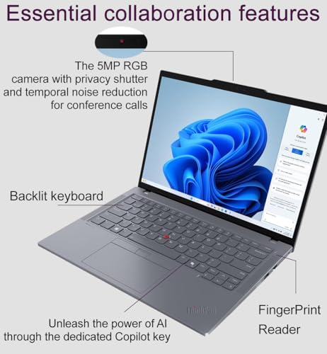 Lenovo ThinkPad T14 Business AI PC Laptop 14" FHD+ Intel 12-Core Ultra 5 125U miniatura 3