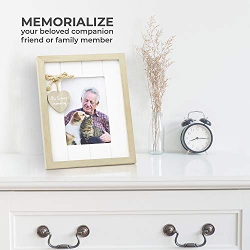 Rustikaler Holz-Fotorahmen für Haustiere, mit Herz-Verzierung, Portraitausrichtung – Bild 3