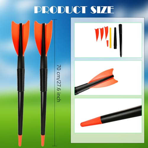 Spaluck 3 Pcs 300 Gram Plastic Training Javelin Throwing Equipment Field Javelins for Adults Indoors or Outdoors Practice Throwing Skills - Thumbnail 2