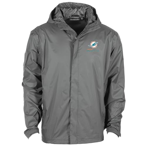 Image of Dunbrooke Men's NFL Tropic Waterproof Packable Full-Zip Hoodie Jacket