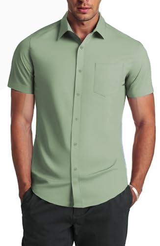 COOFANDY Mens Dress Shirts Soft Modal Business Casual Button Down Shirts Lightweight Spring Summer Shirts