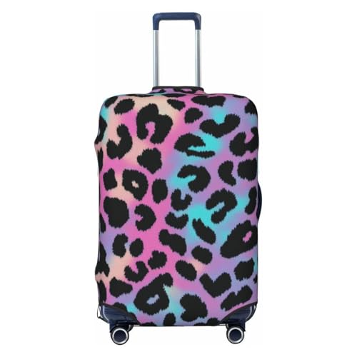 Neon Leopard Grain Print Suitcase Covers Protectors, Luggage Covers For 18~32