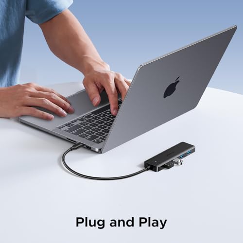 Image of UGREEN USB C Hub 4 Ports, Type C to A Adapter, Ultra-Slim, 25cm