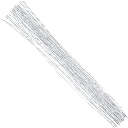 DECORA 20 Gauge White Floral Stem Wire 16 inch,50/Package