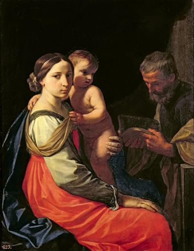 Tableaux la Sainte Famille Simone Cantarini | Impression Prestige 60x90
