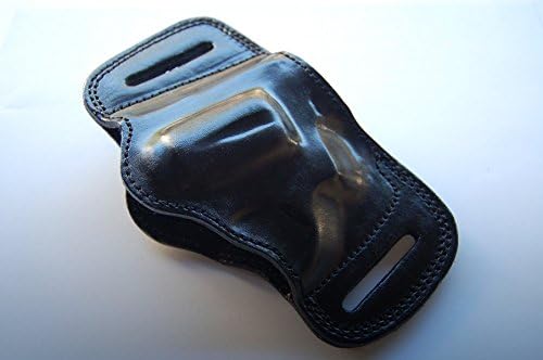 Cal38lsw Leather Belt Slide Holster for Smith & Wesson L Frame (R.H) Black Tan