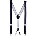 DonDon tirantes anchos 3,5 cm para hombres con 4x clips con cuero...