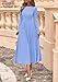 PRETTYGARDEN Fall Dresses for Women 2025 Long Sleeve Work Casual A Line Pleated Cocktail Church Midi Winter Sweater Dress (Light Blue,Medium)