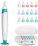 ☛【Herramienta de Limpieza de Oídos Segura】- Las puntas en espiral de este limpiador de oídos están hechas de silicona suave y flexible, por lo que esta herramienta de limpieza de oídos puede eliminar la cera sin dañar tu canal auditivo picante como el metal Q Grips removedores de cera. ideal para adolescentes, niños, adultos mayores y así sucesivamente, ayudar a los niños a alejarse de la experiencia dolorosa de los agarres de metal.
