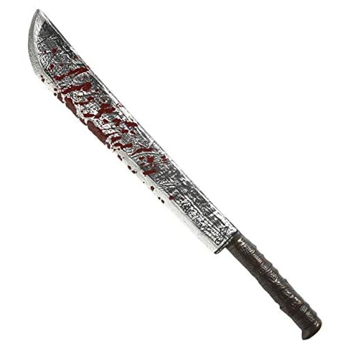 Widmann 9539M - Machete, Kunststoff, blutig, Länge ca. 75cm, Schwert, Dolch, Serienkiller, Grim Reaper, Zubehör, Accessoire, Karneval, Mottoparty, Halloween