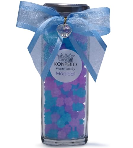 Mayca Moon Konpeito Sugar Candy Japanese Tiny Sugar Candy Glass Bottle (Magical)