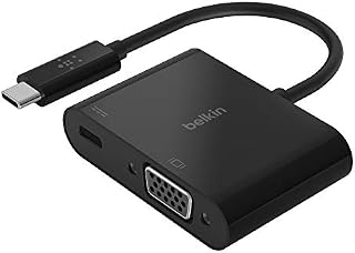 Belkin USB-C to Ethernet Adapter + Charge (60W Passthrough Power for Connected Devices, 1000 Mbps Ethernet Speeds) MacBook Pro Ethernet Adapter
