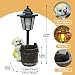 lifemet Gartendeko Solar Außen Hund Statuen - Lustig Gartenfiguren Wasserdicht Solarlampe Blumentopf für Draußen Balkon Garten Deko Geschenke für Frauen Männer Mama