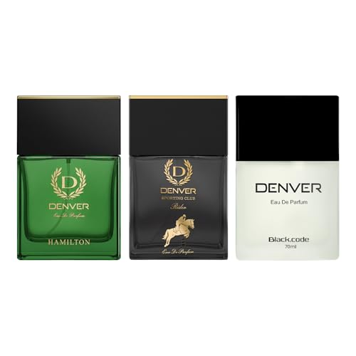 Image of Denver Hamilton, Black Code & Rider Perfume- 70 ML Each, Pack of 3 | Long Lasting Perfume For Men