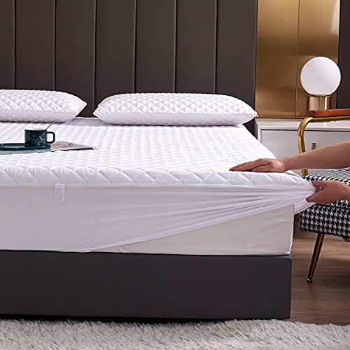 Generic Lotus Full Size Mattress Protector, Waterproof, Quilted Mattress Cover Pad, Deep Pocket, Fitted, Soft&Comfortable, Breathable, Hypoallergenic (Full) #TOP3
