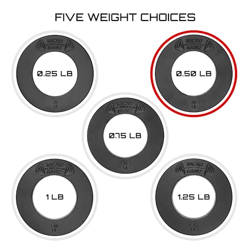Image of Micro Gainz Calibrated Fractional Weight Plate Set of 2 Plates, Choose Set (.25LB-1.25LB), Designed for Olympic Barbells for Strength Training & Micro Loading Bar Weights, Made in USA