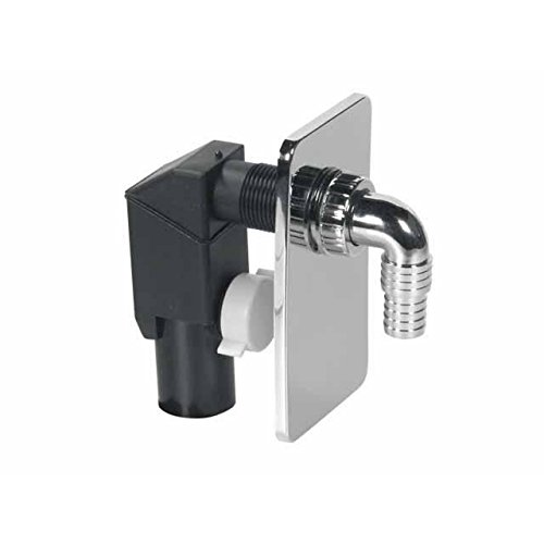 Unterputz Geräteanschluss Siphon Ablaufgarnitur für Waschmaschinenablauf - Waschmaschinenanschluss - Chrom Cover