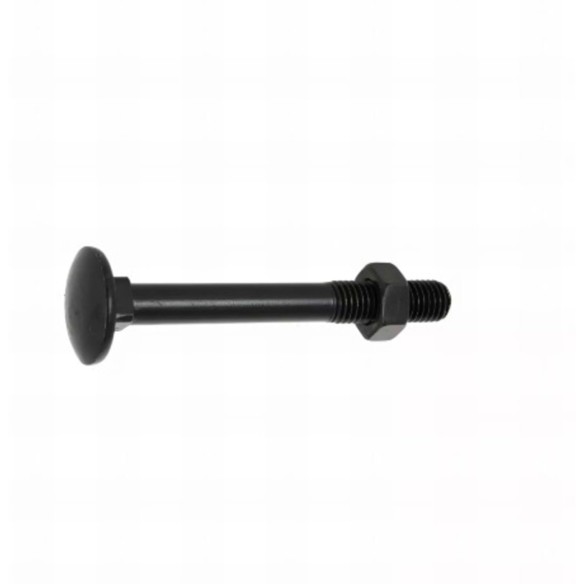200 Boulons tête ronde collet carré DIN603/555 acier zingués Noir - diamètre 6,0 mm - Longueur 50 mm mm - Diamètre 6 mm