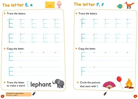 Upper Case Letters Age 3-5 Wipe Clean Activity Book: Ideal for Home Learning