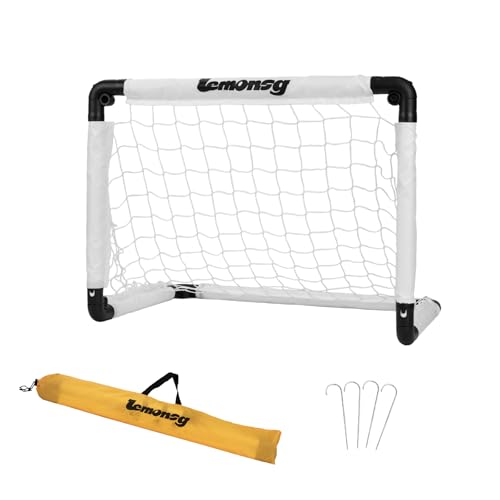 Lemonsg Portable Football Goal for Kids Foldable Toddler Football Goal with Mini Football Indoor Football Goal for Garden Indoor Outdoor Play Toys for Children