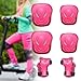 kowaku Protective Gear Set Hand Pads Elbow Pads Knee Pads Practical Bicycling Comfortable ,Skateboarding Guards Children Adults , Pink